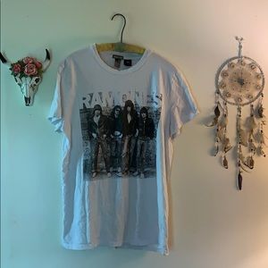 Oversized distressed Ramones band t